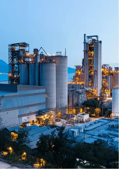 Industrial plant at dusk