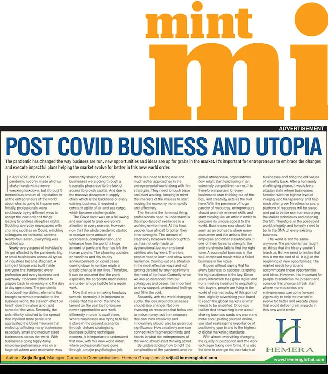 Post-COVID business and utopia