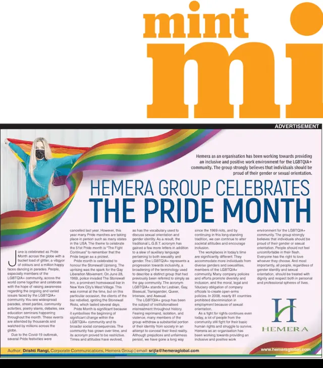 Hemera Group celebrates Pride Month